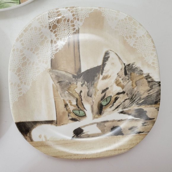 Zrike Minou-ettes by C. Pradelie Cat Design Plates Set of Three - Picture 3 of 6